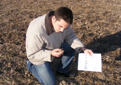 Prélèvement d'un échantillon de sol pour analyse en laboratoire